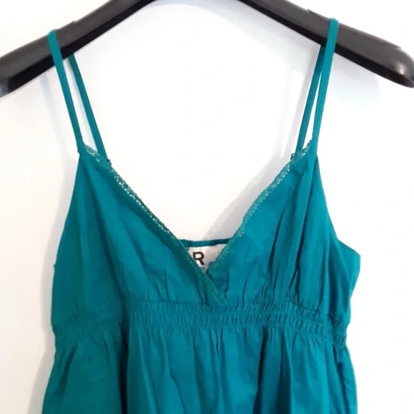 Roxy teal sundress floral embroidered M - Picture 3 of 6